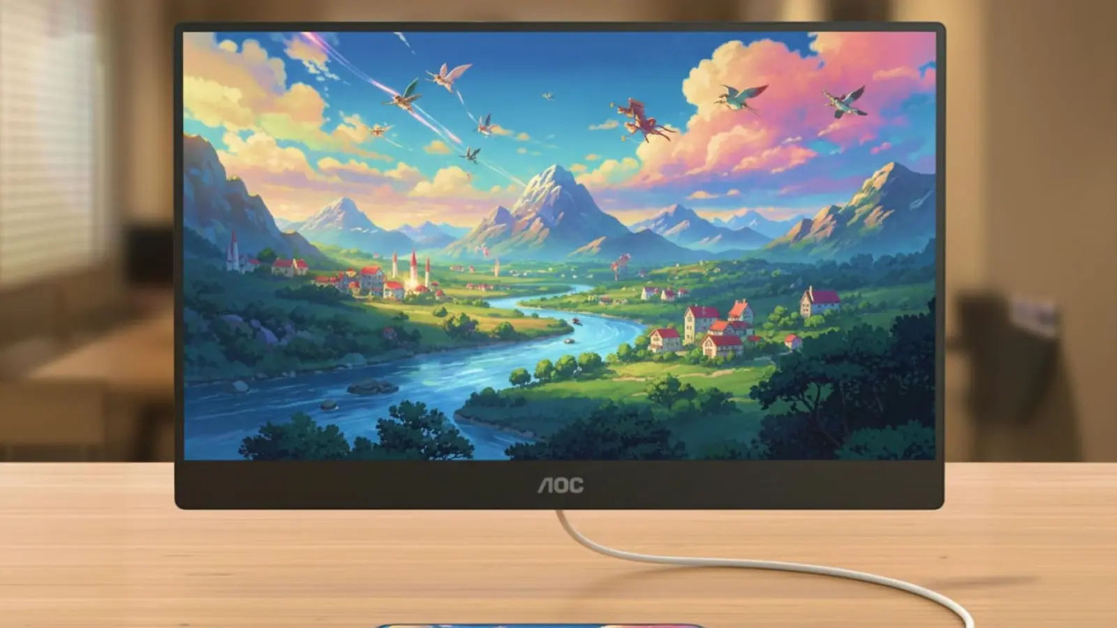 AOC a redus prețul ecranului portabil de 16 inch la 60 de dolari