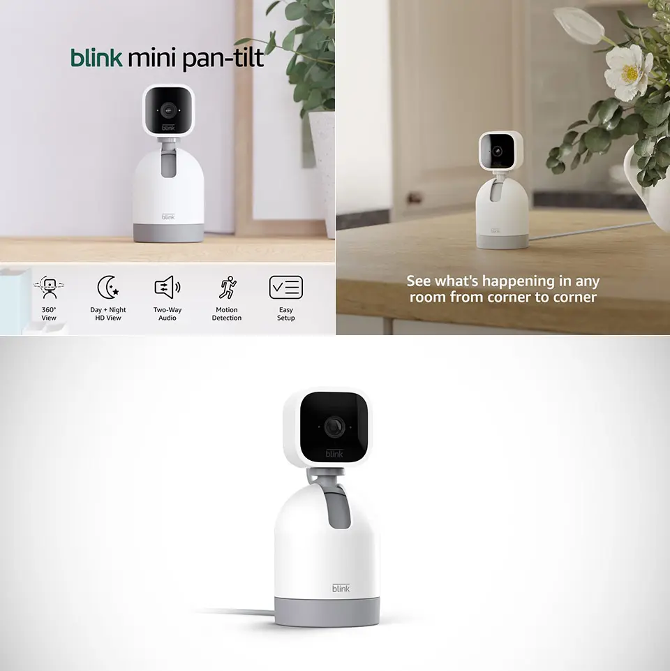 Blink Mini Pan-Tilt: o singură cameră, acoperire completă
