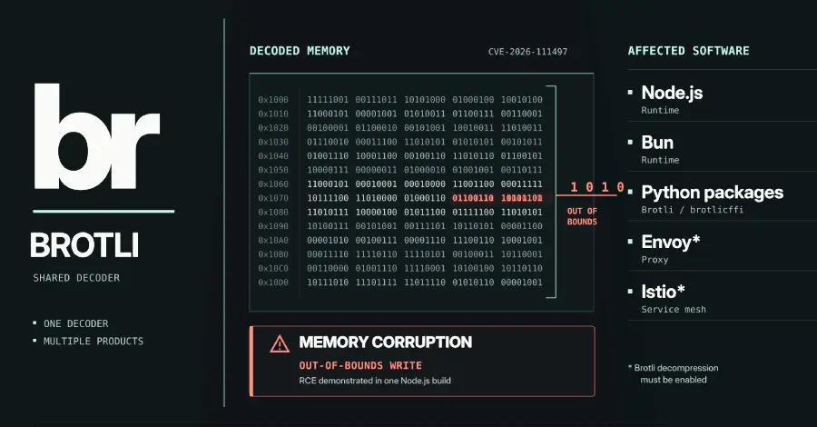 Brotli Decoder: O vulnerabilitate critică pune în pericol ecosistemul software