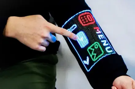 Piele electronică: Ecranul care se împletește direct în haină
